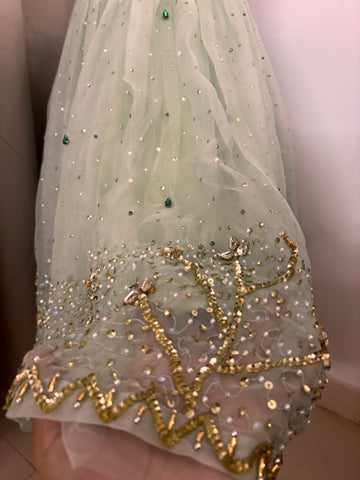 Green Handmade Ball Gown