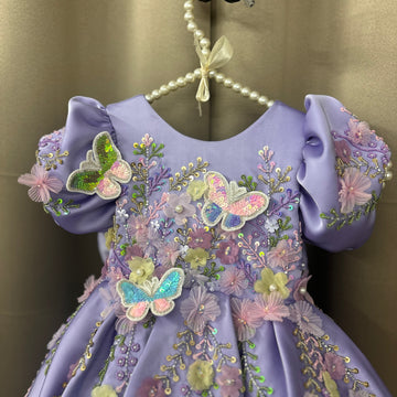 Lavender Hand Crafted Dress