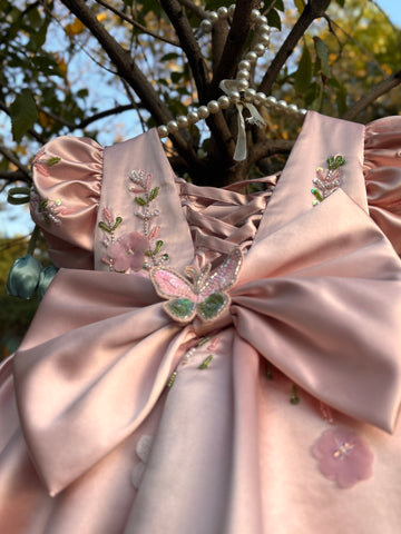 Peach Big Butterfly Dress