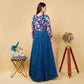 EF1027 - Blue Printed Anarkali Set