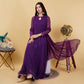 EF1030 - Purple Printed Anarkali