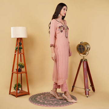 EF1032 - Peach Handmade Suit Set