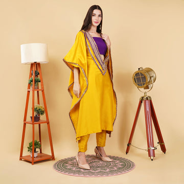 EF1040 - Mustard Kaftan Set