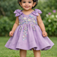 Lavender Bow Handmade Birthday Dress