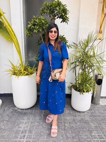 Royal Blue Women Dress