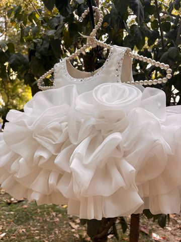 White Ruffles Dress