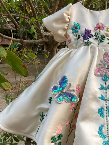 Crème Hand Embroidered Dress
