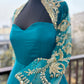 Peacock Blue Mother Daughter Dress Set