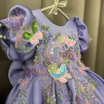 Lavender Hand Crafted Dress
