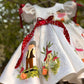 Hand painted birthday dress for baby Girl