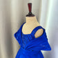 Blue Corded Birthday Dress