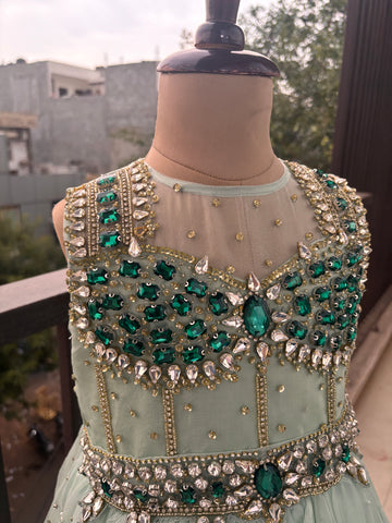 Green Handmade Ball Gown