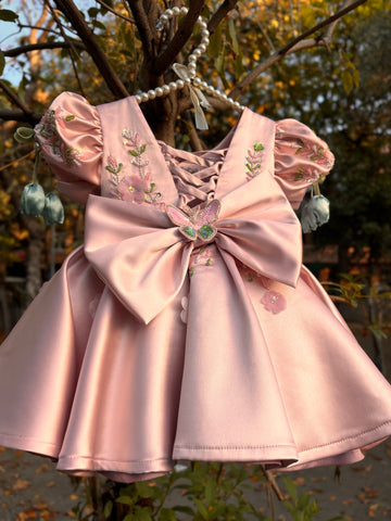 Peach Big Butterfly Dress
