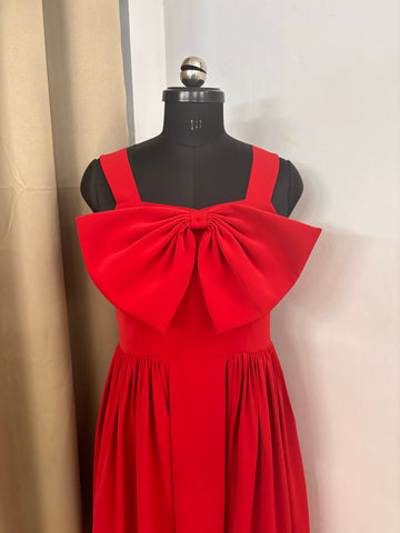 Red Bow Style Dress for women