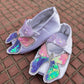 White Colour Handwork cloth shoes