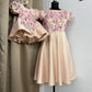 Peach Handmade Mother Daughter Dress