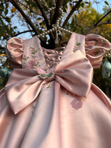 Peach Big Butterfly Dress