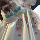 Beautiful white colour handwork  butterfly birthday dress