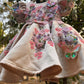 Beige Handmade Dress with 3D Butterflies