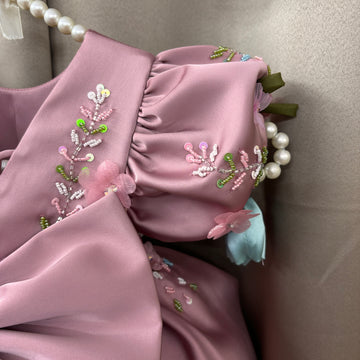 Pink 3 D Butterfly Dress
