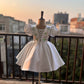 White Flower Handmade Dress