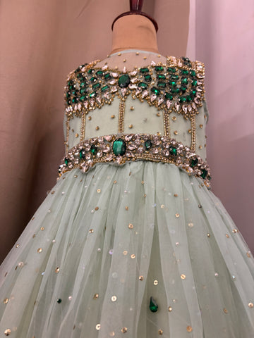 Green Handmade Ball Gown