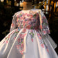 White Hand Crafted Emblished Dress