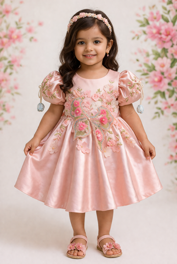 Peach Big Butterfly Dress