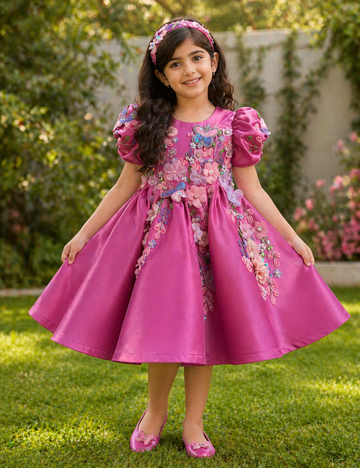 Pink Hand Crafted Dress