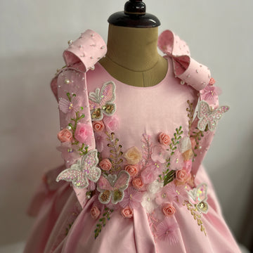 Pink Handmade Designer Dress