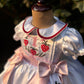 White Embroidered Collared Dress