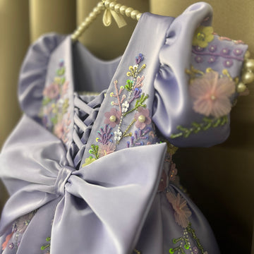 Lavender Hand Crafted Dress