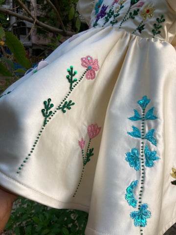 Crème Hand Embroidered Dress