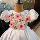 White Flower Handmade Dress