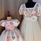 White Handmade Mother Daughter Combo Dress