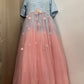 Dual Tone Handmade Mother Daughter Dress Set