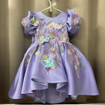 Lavender Hand Crafted Dress