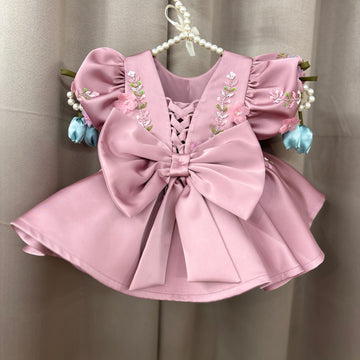 Pink 3 D Butterfly Dress
