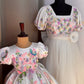 White Handmade Mother Daughter Combo Dress
