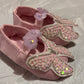 Hand made beautiful baby shoes of soft fabric
