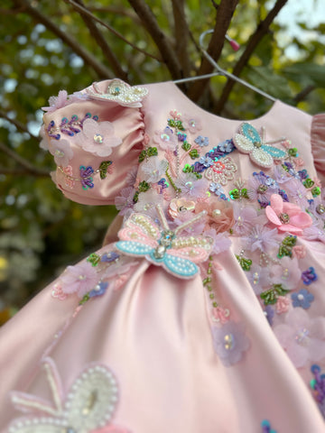Pink Hand Crafted Birthday Dress