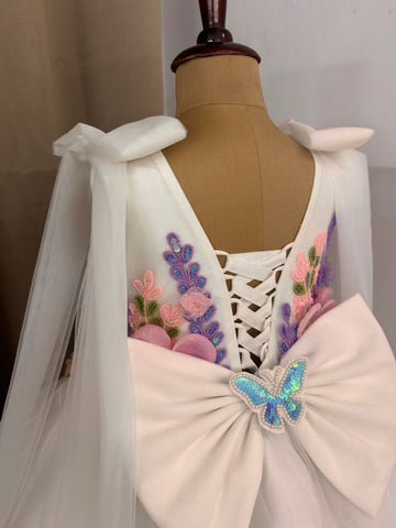 Beautiful White colour Handwork Dress