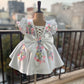 White Multi Color Handmade Dress