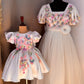 White Handmade Mother Daughter Combo Dress