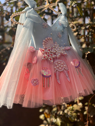 Dual Tone Handmade Dress