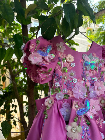 Pink Hand Crafted Dress