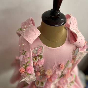 Pink Handmade Designer Dress