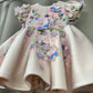 Peach color beautiful birthday dress for baby girl