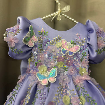 Lavender Hand Crafted Dress