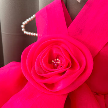 Pink Flower Organza Dress